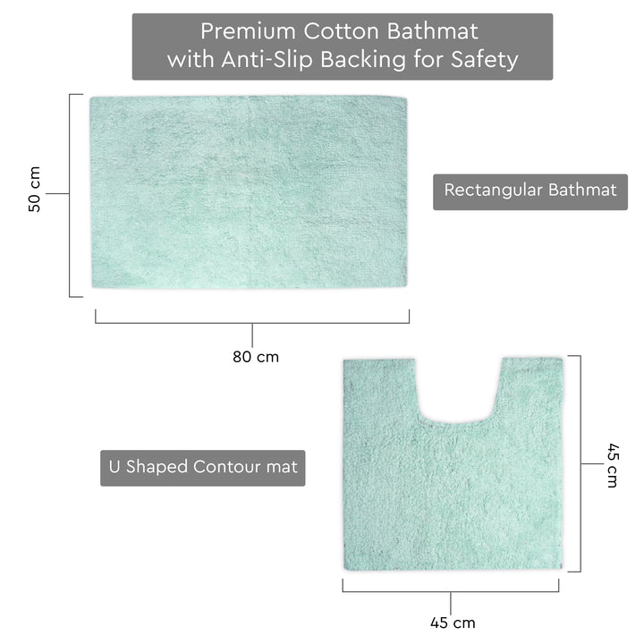 Cotton Mint Bathmat (Pack of 2)