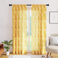 Polyester Blotch Mango Curtain (Pack of 2)