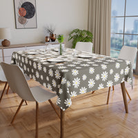 Cotton Daisy Grey Table Cloth (Pack of 1)
