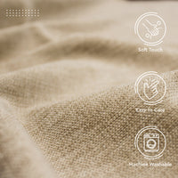 Chenille Textured Fabric Decorative Soft Rich Cloth with Plain Colours for Sofa, Furnishing, Upholstery, Curtains, Cushions and Craft - 39"x54"/100x137 cm