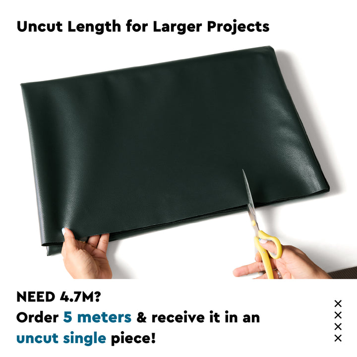 PU Leather Green Fabric