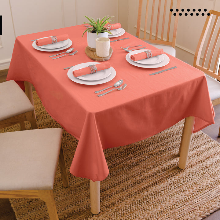Cotton Coral Table Cloth (Pack of 1)