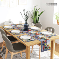 Cotton Flowerpot Table Runner+Placemat (Pack of 7)