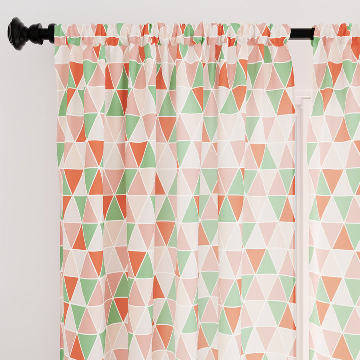 Micro Big Triangles Tomato Curtain (Pack of 2)