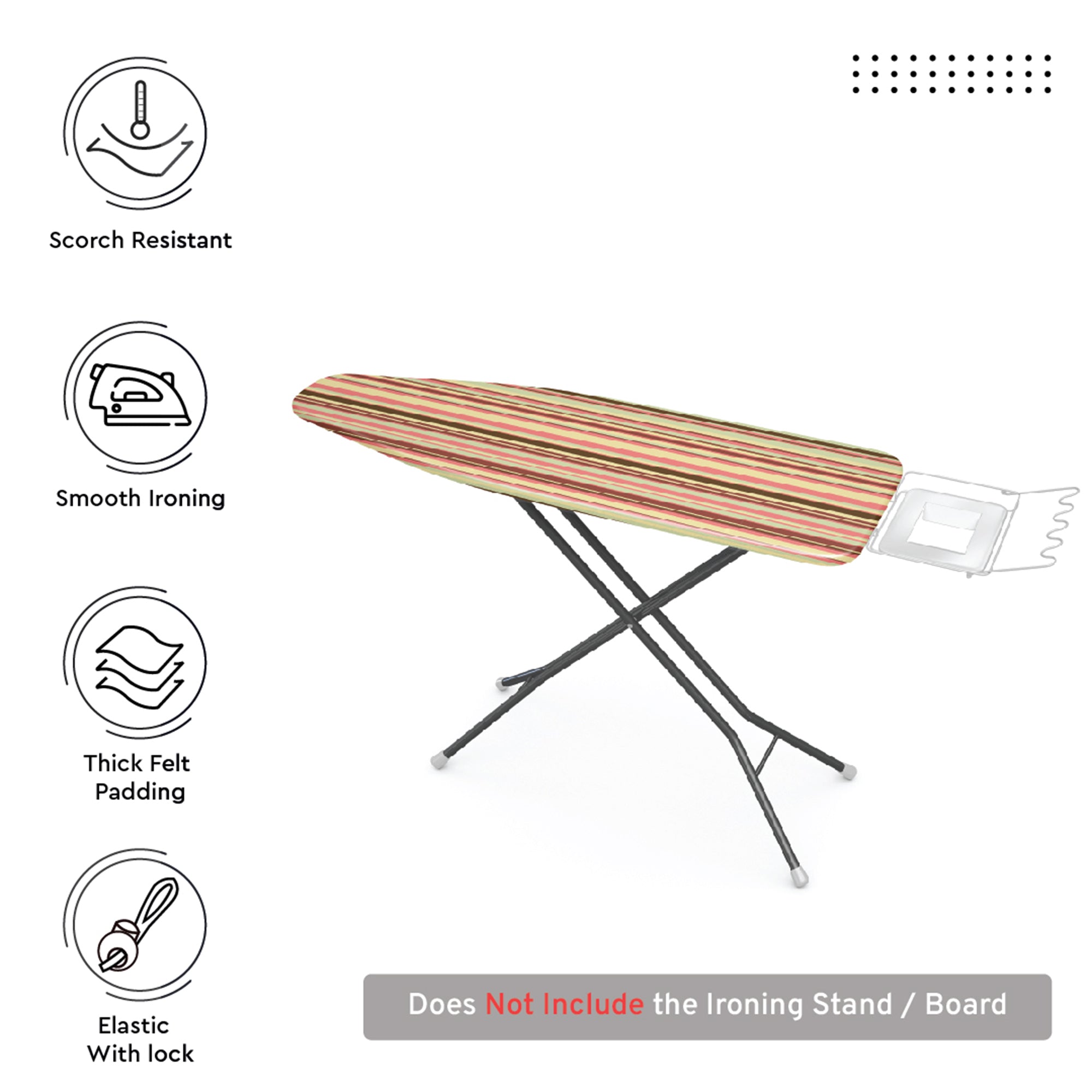 20s Cotton Twill Multistripe Ironing Board Cover (Pack of 1)