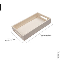 Leather Cream Leather Serving Tray