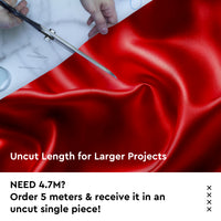 Silky Satin Fabric Material By Meter | 110 Cm Width, Silk & Shiny Fabrics | Fabric For Scrunchies, Dress, Pillowcases, Pajamas, Evening Dress, DIY