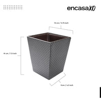 PU-Leather Grey Leather Dustbin