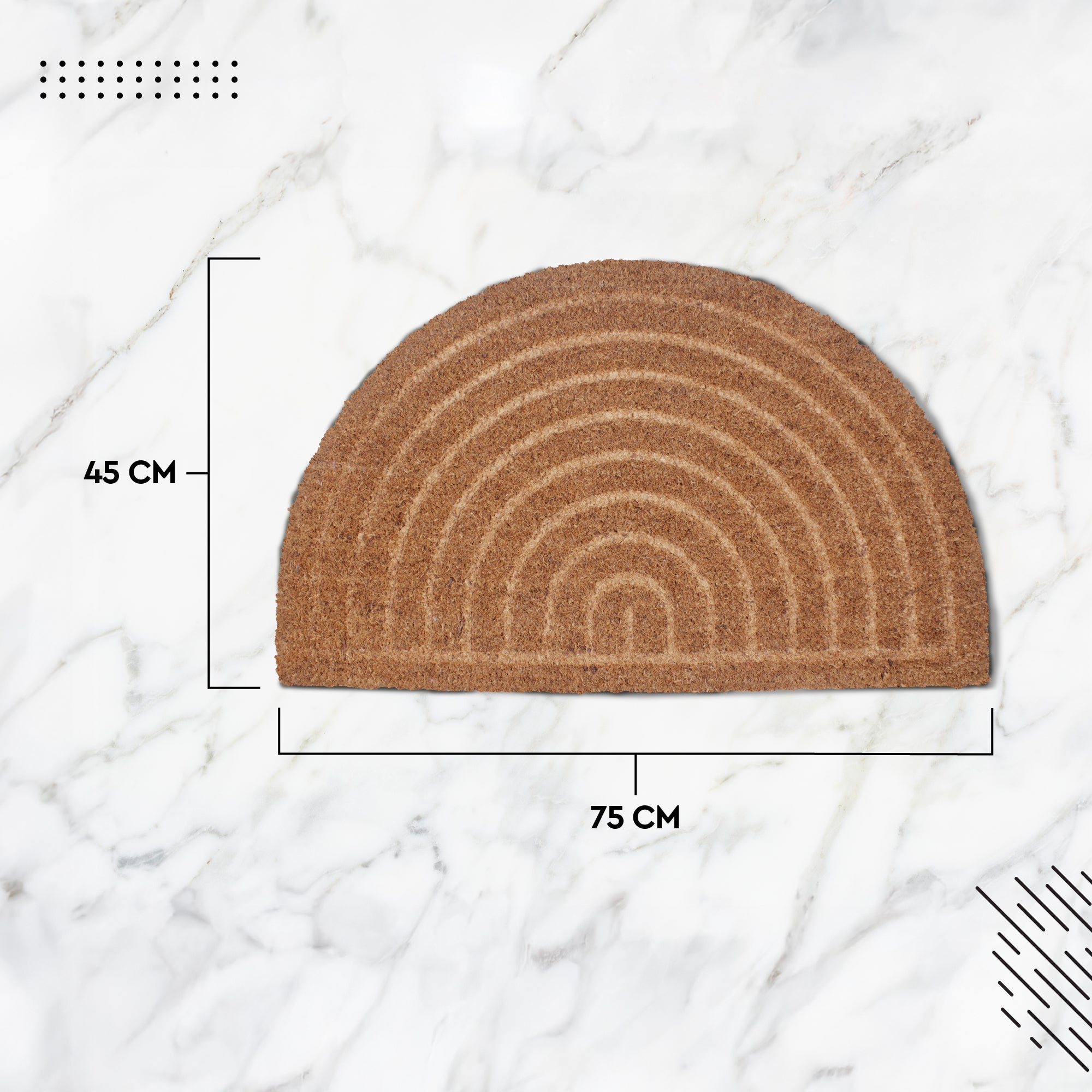 Coir Door Mats for Home Entrance Thick Anti-slip Welcome Doormat with PVC Back | Ideal for Indoor, Outdoor, Patio, Home and Office | Durable and Easy to Clean