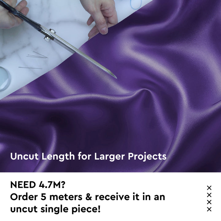 Satin Polyester Silk Violet Fabric