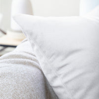 Velvet White Cushion Cover (Pack of 2)