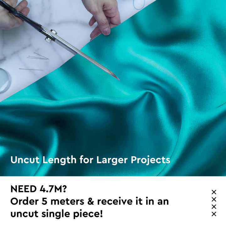 Satin Polyester Silk Azul Fabric