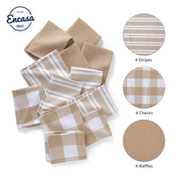 Cotton Beige Kitchen Towel (Pack of 12)