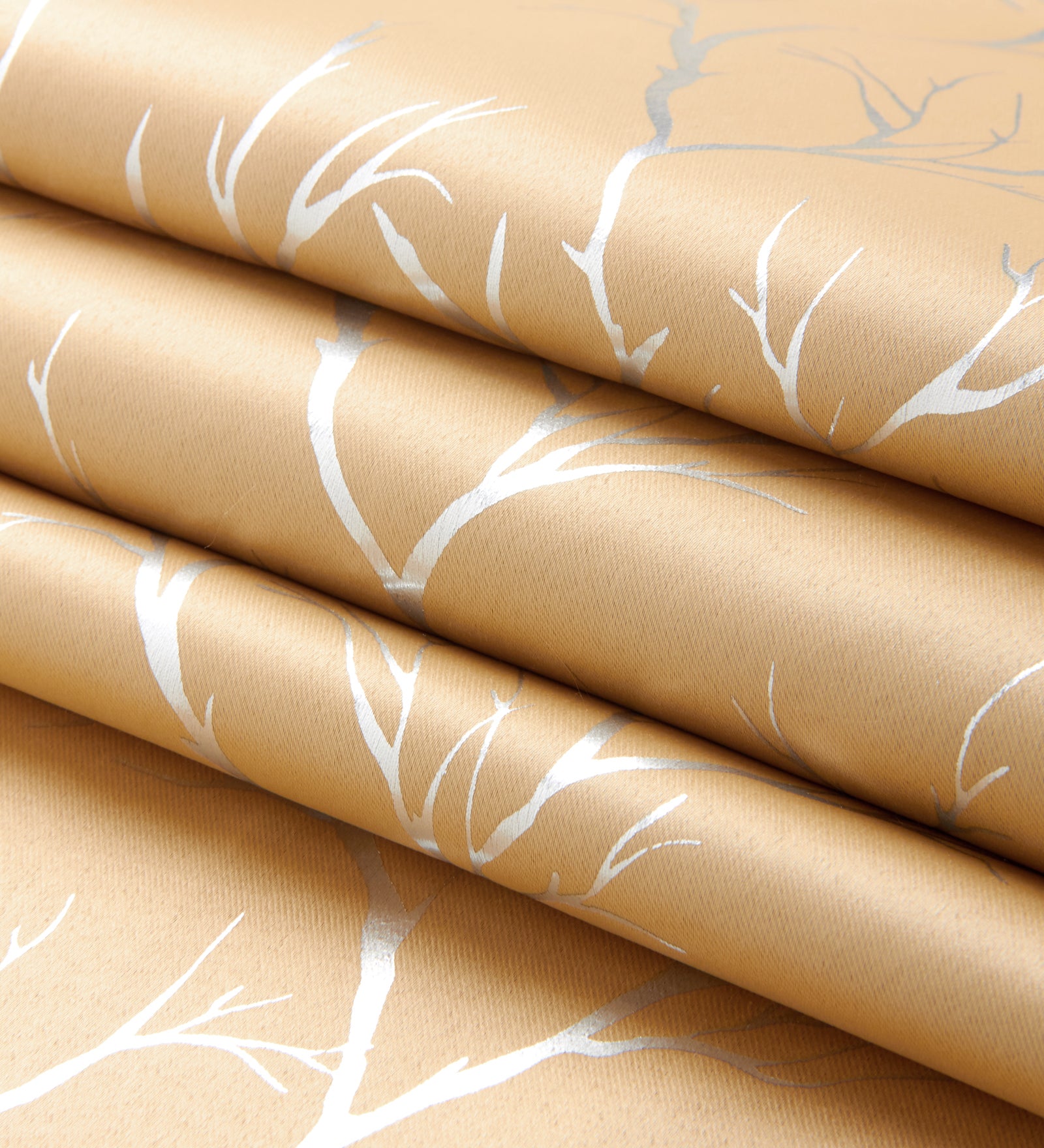 Blackout Polyester Fabric by Meter, 100x122 cm | Blocks Light, Heat & Noise, For Curtains, Cushion Covers, Door & Window Drapes - Foil Star Print