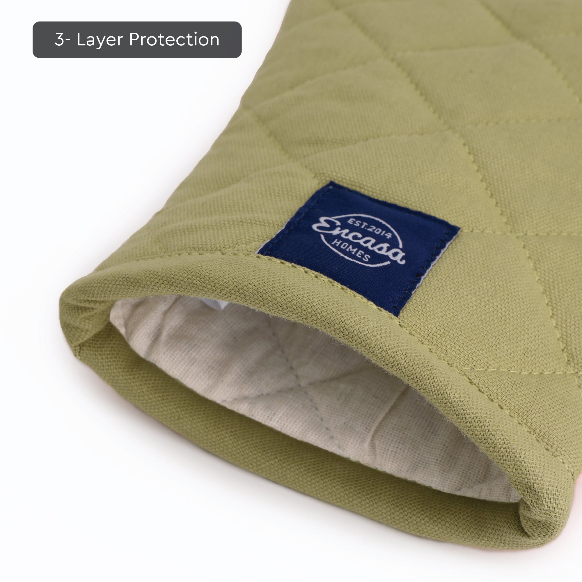 Canvas Sage & Coral Oven Gloves (Pack of 2)