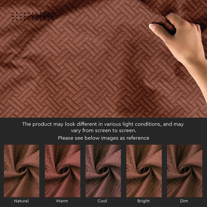Quilted Polyester Fabric Bronze Fabric