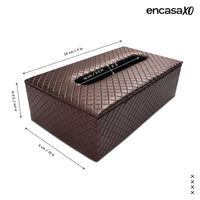 PU Leather Copper Tissue Box (Pack of 1)