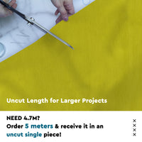 Mercerised Cotton Canvas Fabric, 100x150 cm Wide | Sold by the Metre, Cut to Length | Fabric For Cushions, Sofa Covers, Light Upholstery, Embroidery, Dress Material