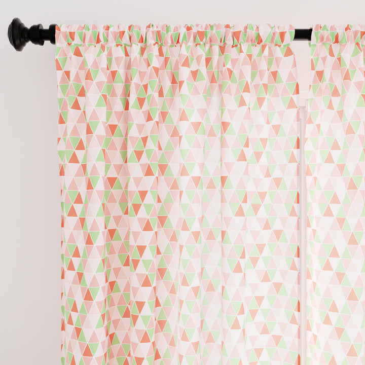 Polyester Triangles Tomato Curtain (Pack of 2)