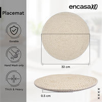 Cotton Beige & Off White Mix Placemat (Pack of 2)