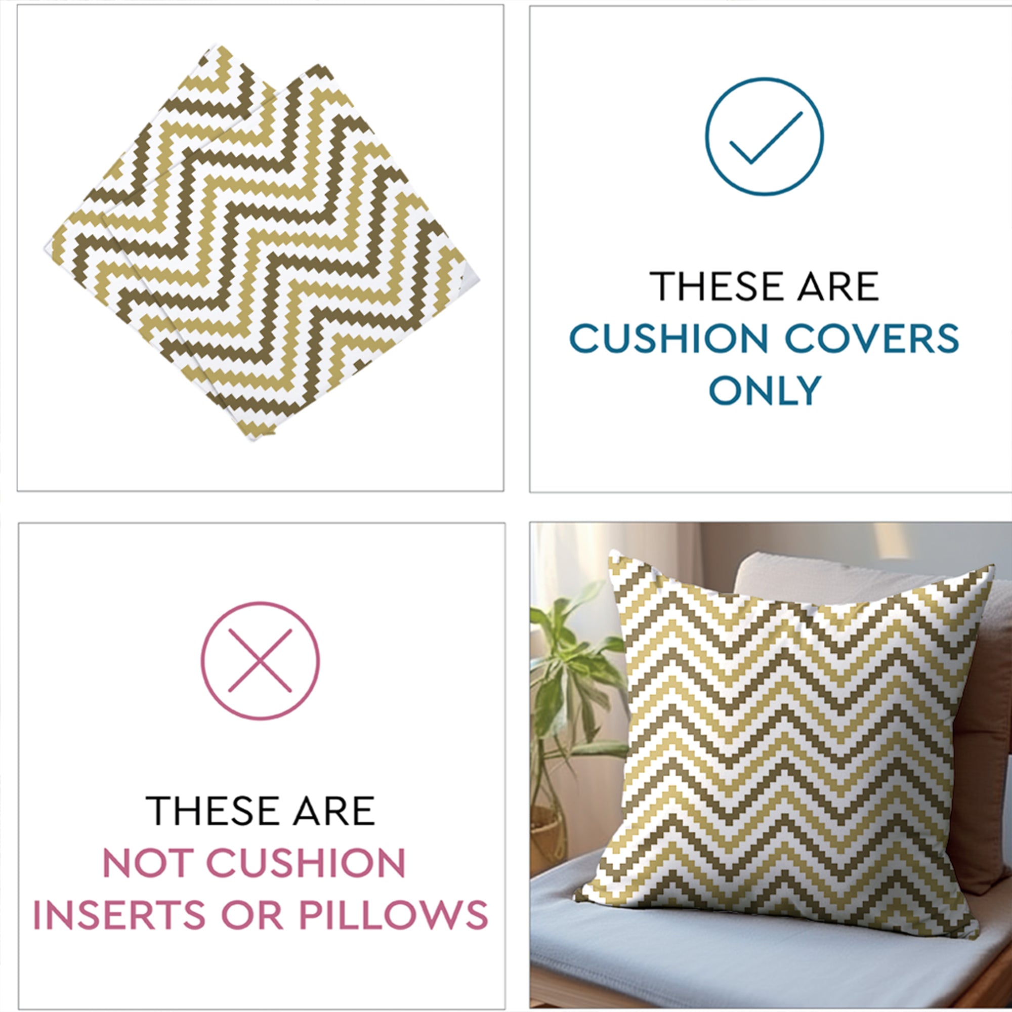 Micro Chevron Cushion Cover
