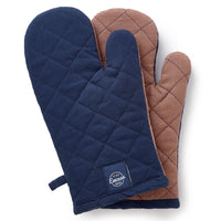 Cotton Scotch Blue Oven Gloves (Pack of 2)