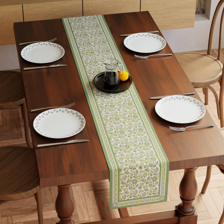 Cotton Sage-02 Table Runner (Pack of 1)