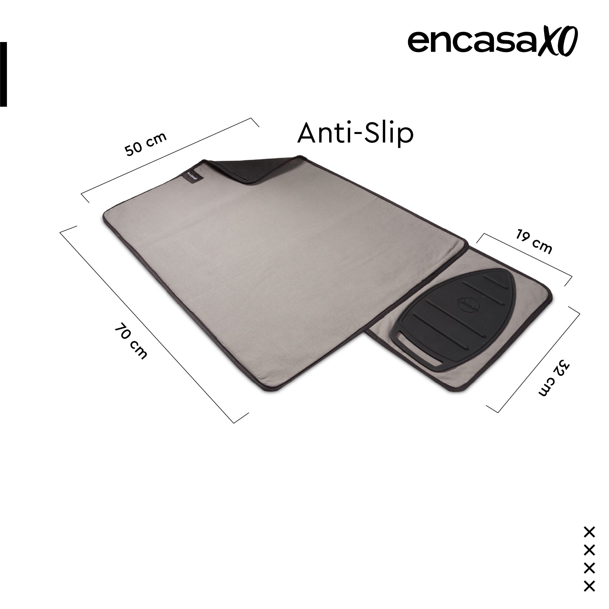 Cotton Beige Luxury Anti-Slip & Table Protector Ironing Mat (Pack of 1)
