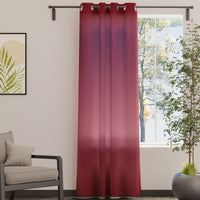 Canvas Rich Maroon Curtain (Pack of 1)