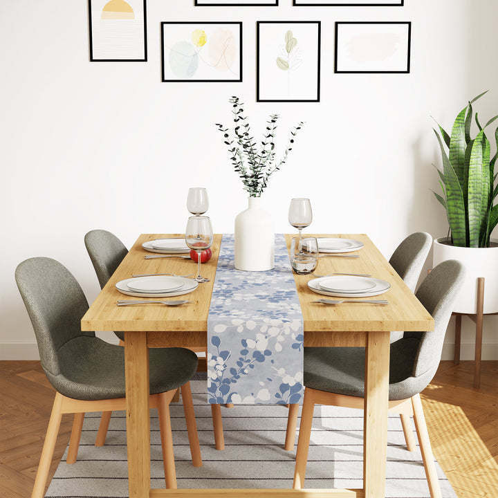 Blackout Polyester L2 Blue Table Runner (Pack of 1)