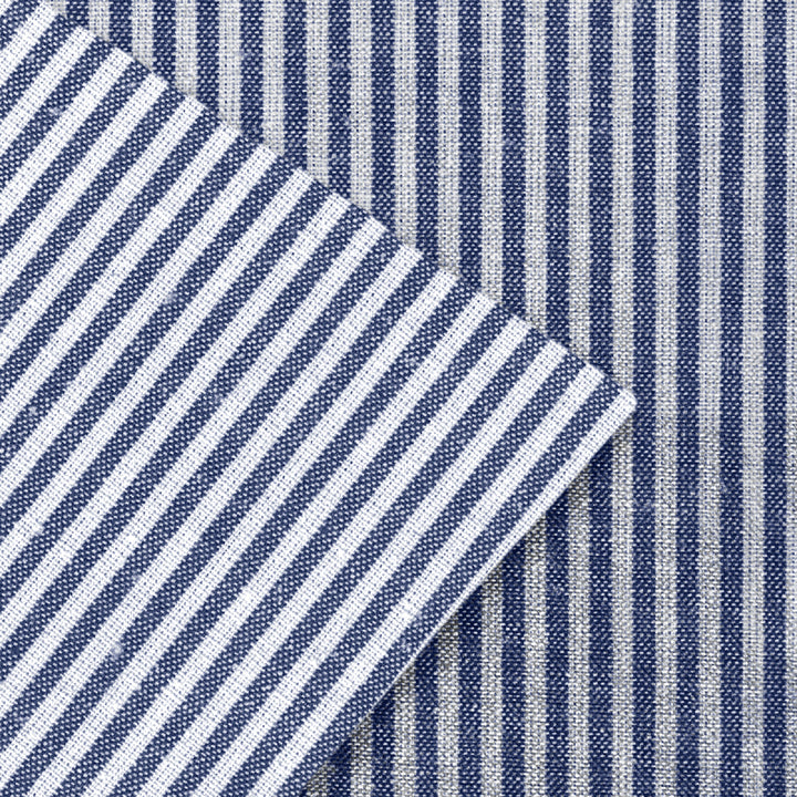 Cotton Ticking Navy Blue Cushion Cover (Pack of 2)