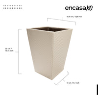 PU-Leather Cream Leather Dustbin