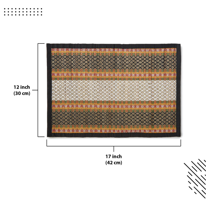 Madur Kathi Black Placemat (Pack of 4)