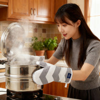 20s Sheeting ZZ Grey Oven Gloves (Pack of 2)