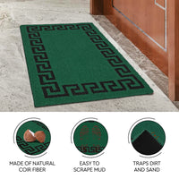 Coir Door Mats for Home Entrance Thick Anti-slip Welcome Doormat with PVC Back | Ideal for Indoor, Outdoor, Patio, Home and Office | Durable and Easy to Clean