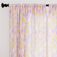 Polyester Teardrops Pink Curtain (Pack of 2)