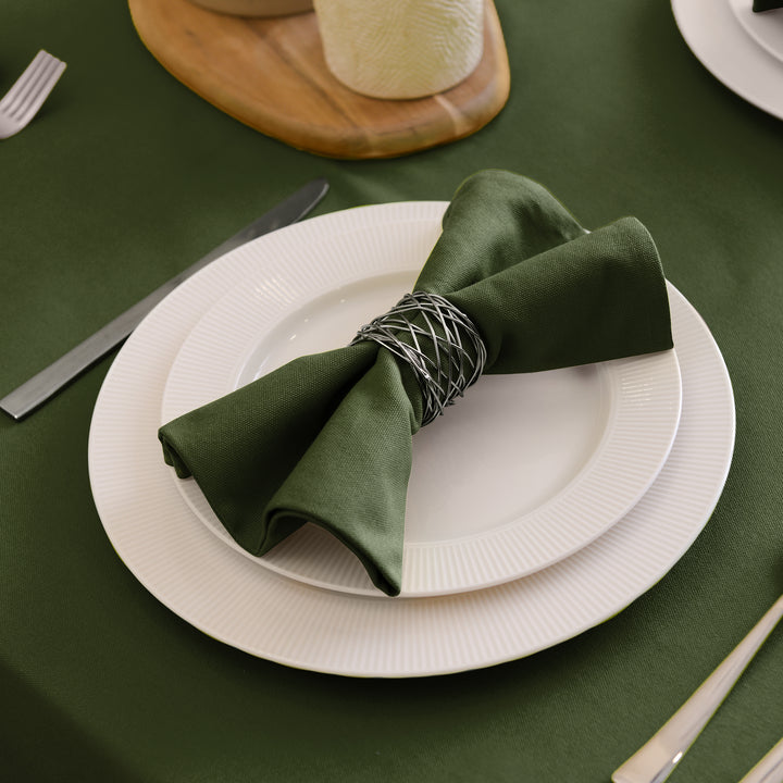 Cotton Leaf Green Table Napkins (Pack of 12)