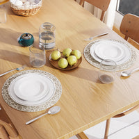 Cotton Printed Grey Placemat (Pack of 2)