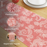 Cotton Red Table Runner (Pack of 1)