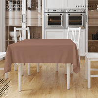 Cotton Tan Table Cloth (Pack of 1)