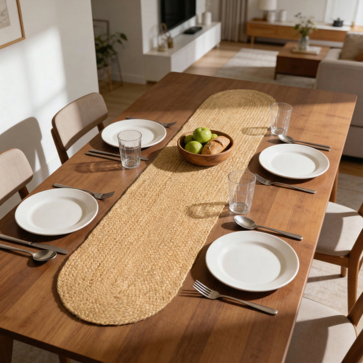 Jute Natural Bleach Table Runner