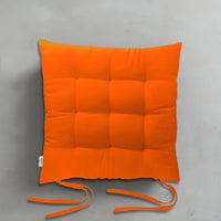 Cotton Orange Chairpad (Pack of 2)