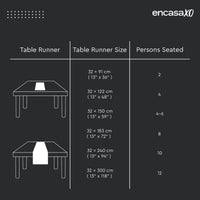 Spun Polyester White Table Runner (Pack of 1)