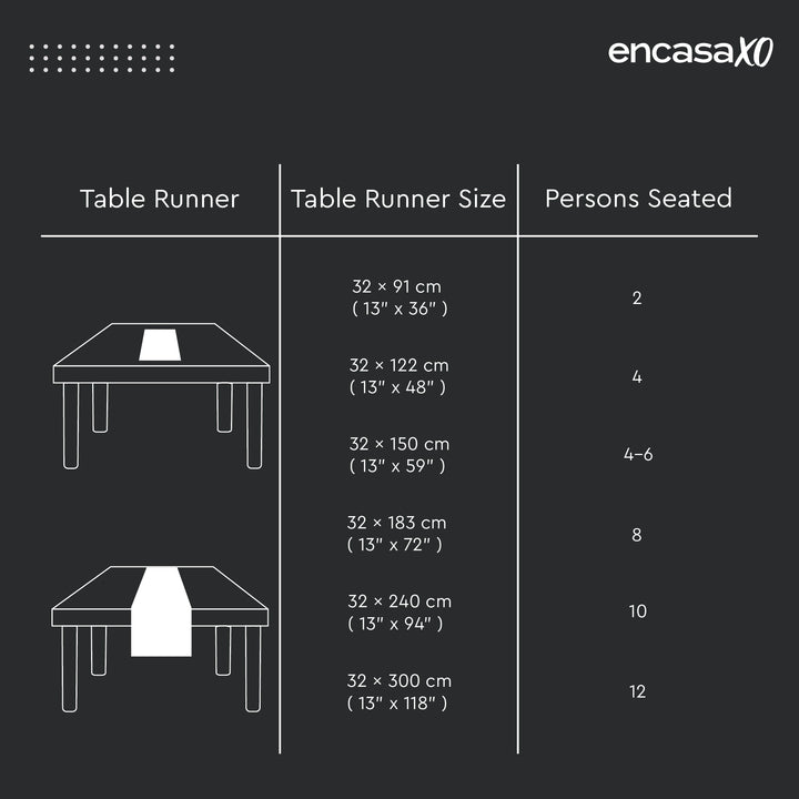 Spun Polyester White Table Runner (Pack of 1)