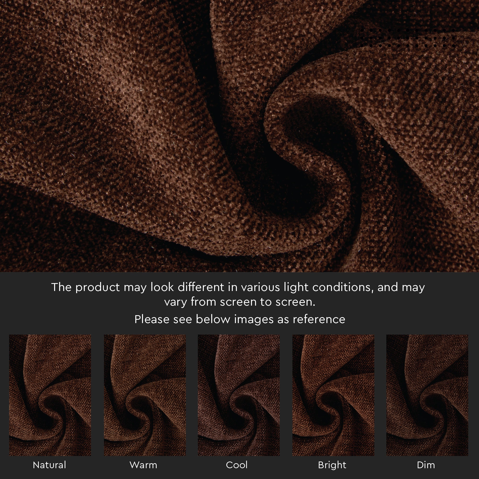 Chenille Solid Chocolate Cushion Cover (Pack of 1)