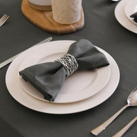 Cotton Charcoal Grey Table Napkins (Pack of 4)