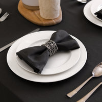 Cotton Jet Black Table Napkins (Pack of 6)