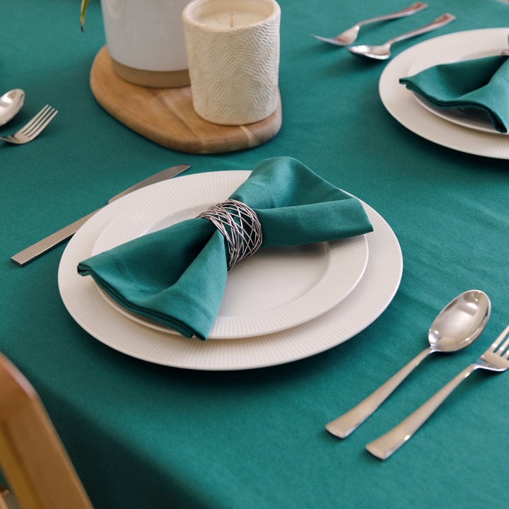 Cotton Emerald Table Napkins (Pack of 6)