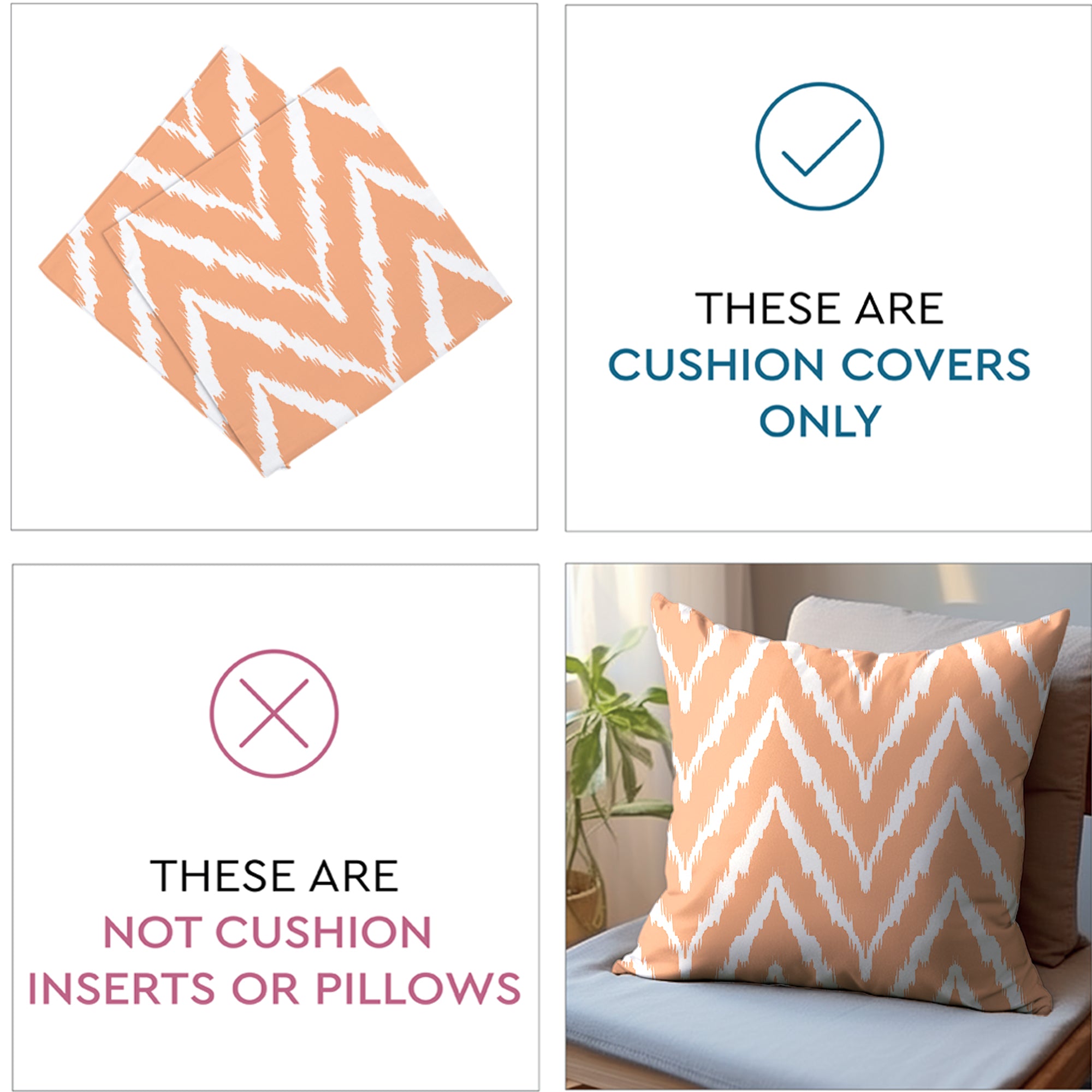 Micro Fire Orange Cushion Cover