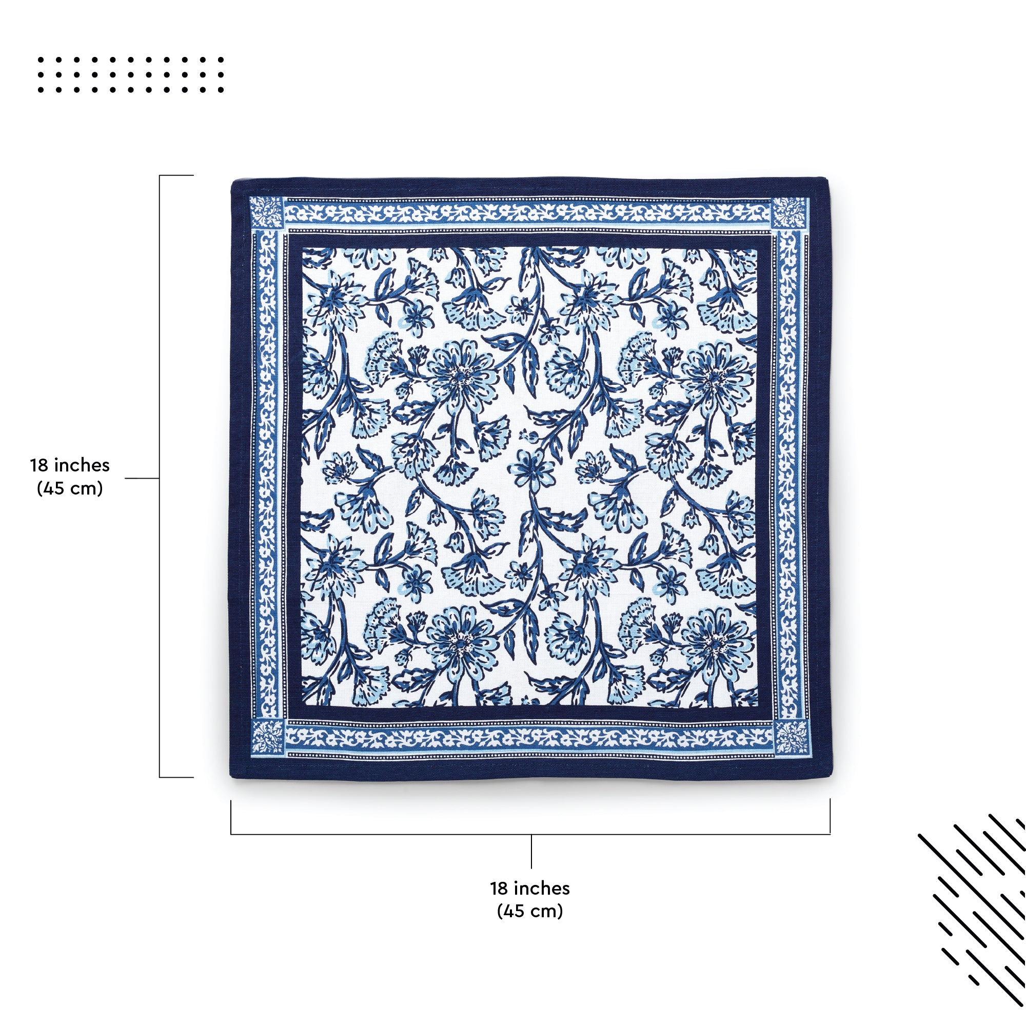 Cotton Indigo-02 Table Napkin